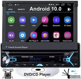 img 4 attached to 🚗 CAMECHO 7 Inch Single Din Touchscreen Car DVD Player with Navigation System, Bluetooth, Backup Camera, WiFi/Phone Link, AM/FM Radio, USB/Aux - Android Car Radio