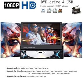 img 2 attached to 🚗 CAMECHO 7 Inch Single Din Touchscreen Car DVD Player with Navigation System, Bluetooth, Backup Camera, WiFi/Phone Link, AM/FM Radio, USB/Aux - Android Car Radio