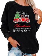 🎄 poboola women's christmas movies watch shirt sweatshirt xmas long sleeve tops logo