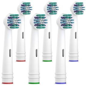 img 1 attached to 🪥 Amazon Brand - Solimo Flossing Replacement Brush Heads, 6 Count: Perfect Fit for Most Oral-B Electric Toothbrushes