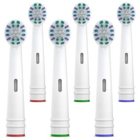 img 2 attached to 🪥 Amazon Brand - Solimo Flossing Replacement Brush Heads, 6 Count: Perfect Fit for Most Oral-B Electric Toothbrushes