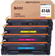 🖨️ oa100 (no chip) compatible toner cartridges for hp 414a color laserjet pro - black cyan magenta yellow 4-pack logo