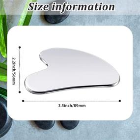 img 3 attached to 💖 Stainless Steel Gua Sha Tool: Ultimate Facial and Body Skin Tightening Massage Beauty Tool with Travel Pouch - Heart Model