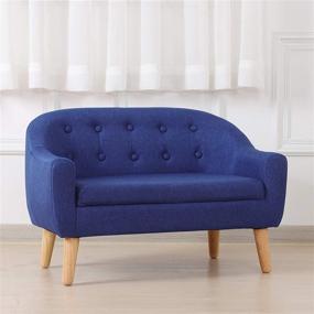 img 2 attached to Adorable Fabric 2 Seater Upholstered Children 30 Inch Furniture: Perfect for Kids' Rooms!