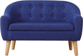 img 3 attached to Adorable Fabric 2 Seater Upholstered Children 30 Inch Furniture: Perfect for Kids' Rooms!