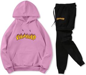 img 3 attached to Tracksuit Hoodies Sweatpants Children Sweatsuit