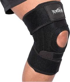 img 4 attached to 🏋️ 4-Way Adjustable Knee Brace Support for Patellar Stabilizing, Mensicus Tear, Ligament Injuries | Non-Slip Fit for Men & Women