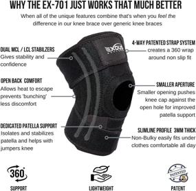 img 3 attached to 🏋️ 4-Way Adjustable Knee Brace Support for Patellar Stabilizing, Mensicus Tear, Ligament Injuries | Non-Slip Fit for Men & Women