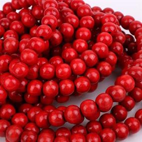 img 1 attached to 🎄 Kewlife Wooden Bead Garland Christmas Decorations - 9 Feet Vintage Red Wood Beads Garland for Christmas Tree Ornaments Xmas Red Garland Decor for Indoor Use
