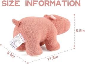 img 3 attached to 🦛 11.8 Inch Small Hippopotamus Plush Toy - Niuniu Daddy Soft Hippo Stuffed Animal for Kids - Cute Pink Plushies and Kawaii Hugging Pillow for Boys, Girls, and Adults