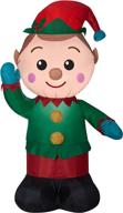 🎅 inflatable christmas elf - 4ft holiday time decoration logo