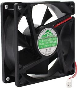 img 3 attached to 🌬️ Efficient 80mm by 80mm by 25mm 8025 12V DC Cooling Fan - Ultra-Quiet Brushless Design - AV-F8025MB UL CE Certified