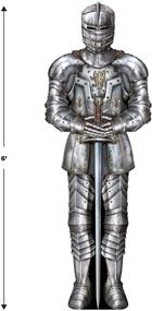 img 3 attached to 🛡️ Beistle 6' Jointed Suit of Armor Knight Cut Out: Medieval Theme Party Wall Decoration, Photo Prop Backdrop - Multicolored