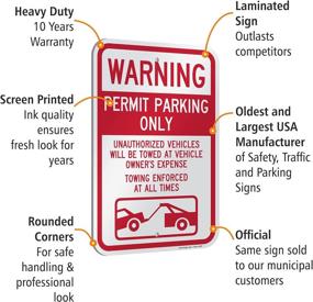 img 1 attached to SmartSign Aluminum Sign Legend Warning Occupational Health & Safety Products for Safety Signs & Signals