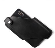 gentlestache leather phone holster: ultimate belt loop phone holder for cell phones, cases, and belt pouch logo