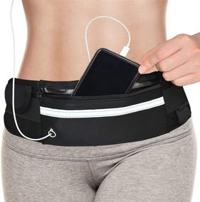 img 4 attached to 🏃 Adjustable Running Belt - Fanny Pack for Men and Women - Running Phone Holder & Water Bottle Belt