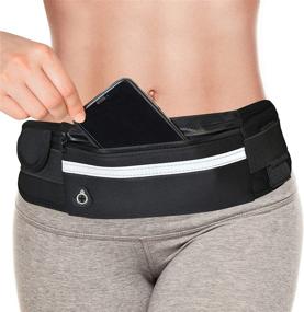 img 3 attached to 🏃 Adjustable Running Belt - Fanny Pack for Men and Women - Running Phone Holder & Water Bottle Belt