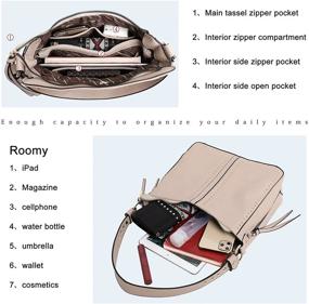 img 1 attached to 👜 Stylish Leather Crossbody Bags for Women: Montana West Concealed Carry Purse & Handbag Options