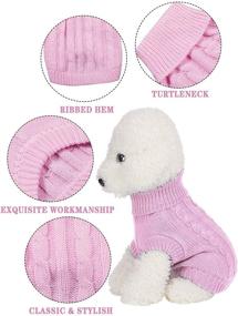 img 1 attached to 🐾 Geyoga Dog Turtleneck Sweater: Warm Knitwear for Small Dogs - Schnauzer, Dachshund, Chihuahua