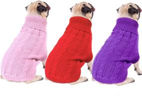 img 4 attached to 🐾 Geyoga Dog Turtleneck Sweater: Warm Knitwear for Small Dogs - Schnauzer, Dachshund, Chihuahua