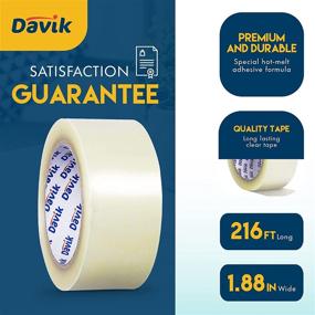 img 2 attached to 📦 Davik Clear Packing Tape Bulk - 6 Rolls Packaging Tapes: Securing and Protecting Your Shipments Affordably