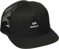 детская бейсболка rvca boys trucker черно-белого цвета: стильные и функциональные аксессуары для мальчиков логотип