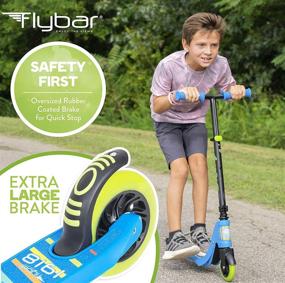 img 1 attached to 🛴 Flybar Aero Micro Kick Scooter for Kids - Pro Design with 2 Electric LED Wheels, Adjustable Handles, Blue: The Ultimate Fun Scooter