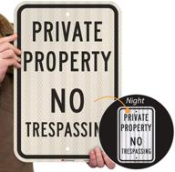 🚧 reflective smartsign for occupational health & safety, private property trespassing logo