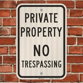 img 1 attached to 🚧 Reflective SmartSign for Occupational Health & Safety, Private Property Trespassing