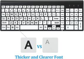 img 3 attached to 🔑 Zienstar Wireless Large Print Keyboard and Mouse Combo Set: Enhancing Accessibility for Visually Impaired and Low Vision Individuals