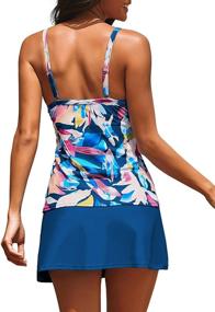img 3 attached to GRAPENT Printed Tankini Racerback Swimsuits for Women – Clothing and Swimwear Collection