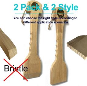 img 3 attached to 2-Pack Oak Grill Scraper | Bristle-Free, Safe & Eco-Friendly BBQ Cleaner | Premium Hardwood Non-Paint Anti-Slip Design | Ideal for Outdoor Parties, Beach, Family Gatherings, Birthdays