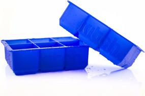 img 3 attached to 🧊 Kitch 2 Pack Large Cube Silicone Ice Tray - Giant 2 Inch Ice Cubes, Cobalt Blue, Keep Drinks Cool for Hours