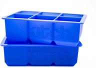 🧊 kitch 2 pack large cube silicone ice tray - giant 2 inch ice cubes, cobalt blue, keep drinks cool for hours logo