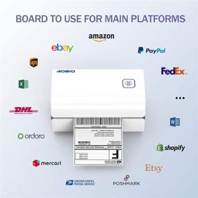 img 2 attached to 🖨️ AOBIO Shipping Label Printer 4×6: Fast Thermal Desktop Printer for Shipping, Barcodes, Mailing, Labels - Compatible with Amazon, eBay, Shopify, FedEx, UPS, DHL, USPS & More