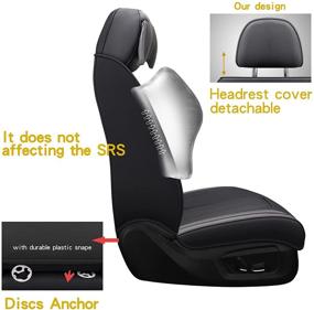 img 1 attached to NS YOLO Leather Car Seat Covers