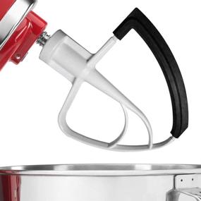 img 2 attached to 🧇 Tilt-Head Stand Mixer Flat Beater Attachment - Enhanced with Flex Scraping Edge - KitchenAid Compatible