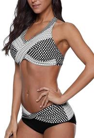 img 1 attached to Yanekop Womens Bikini Swimwear Swimsuit