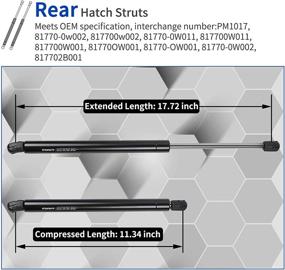 img 2 attached to OTUAYAUTO 2007-2012 Hyundai Santa Fe Liftgate Struts - Rear Hatch Struts Lift Supports - OEM# PM1017 (Pack of 2)