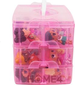 img 1 attached to 🏠 HOME4 Stackable Container with Adjustable Compartments for Building Toys