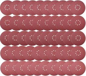 img 4 attached to 📦 Sackorange 50 PCS 9-Inch 8-Hole Hook-and-Loop Sanding Discs Sander Paper for Drywall Sanding (10 pcs Each of 60 80 120 150 240 Grits)