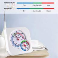 🌡️ white indoor thermometer - hockham humidity gauge & room monitor for room, greenhouse, kitchen, study, bedroom, wine cellar, basement - no battery required logo