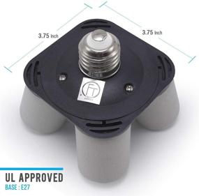 img 3 attached to 📸 LimoStudio E27 Socket Adapter Holder 4-in-1 Bulb Lamp Light Socket Splitter UL Approved for Photo Studio Lighting, AGG813