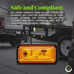 img 3 attached to 🚦 2-Pack of 2.5-Inch Amber LED Trailer Marker Lights with Black Bezel - DOT FMVSS 108 and SAE P2PC Compliant - Surface Mount, Waterproof IP67 - Ideal Side Marker Lights for Trailer Truck