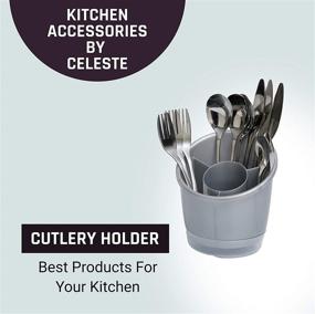 img 2 attached to CELESTE HOME PRODUCTS Cutlery and Utensil Storage Organizer for Kitchen, Pantry, Table and Countertop - Efficiently designed to neatly store and arrange forks, knives, spoons, and kitchen utensils.