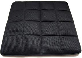 img 4 attached to 🪑 DGQ Natural Bamboo Charcoal Non-Slip Seat Cushion - 17.7x17.7 inches - Home Office Car Chair Cover Pad Mat (Pack of 1, Black)