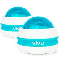 🌟 vive massage roller ball (2-pack) - mini manual massager for athletes and sore muscle pain relief, relaxing therapy for full body recovery, arms, legs, back, and foot logo