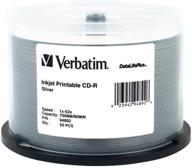 💿 cd-r 700mb 52x silver inkjet printable - verbatim datalifeplus - 50pk spindle logo