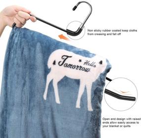 img 1 attached to 🧺 DOIOWN Blanket Hangers: Heavy Duty Stainless Steel Non-Slip Hangers for Bedding, Towels, and More - 6 Pack