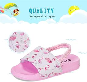 img 1 attached to 👟 Watelves Toddler Boys Girls Slides Sandals: Stylish Swim Beach Kids Water Shoes